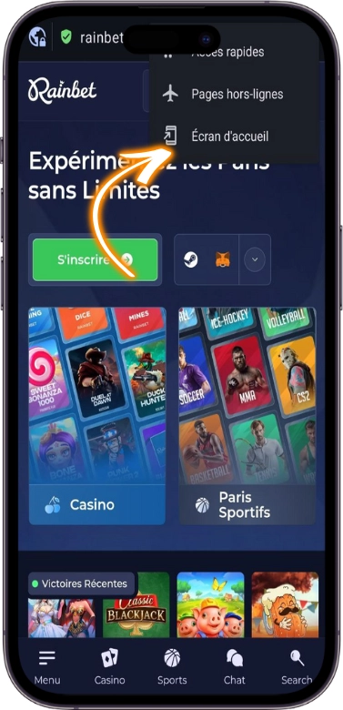 Rainbet télécharger