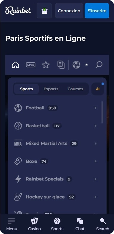 Rainbet sportif